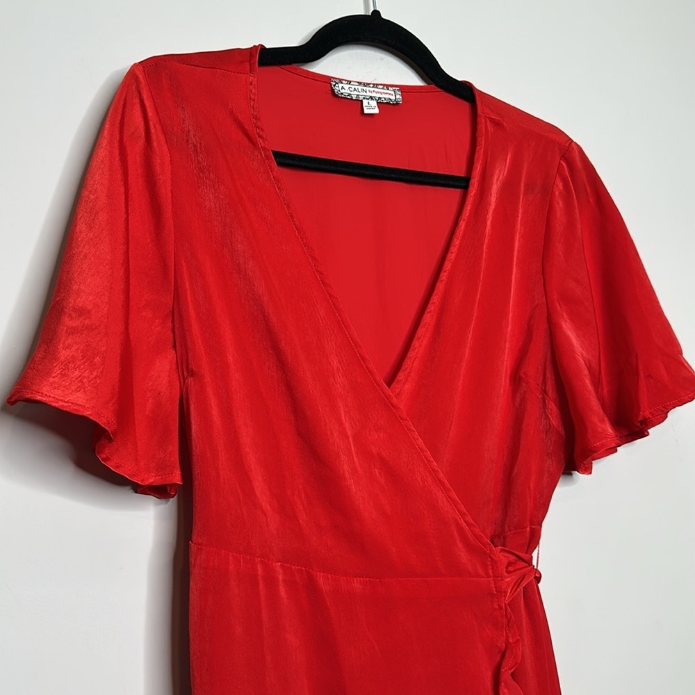 Flying Tomato Red Wrap Dress - Picture 6 of 8